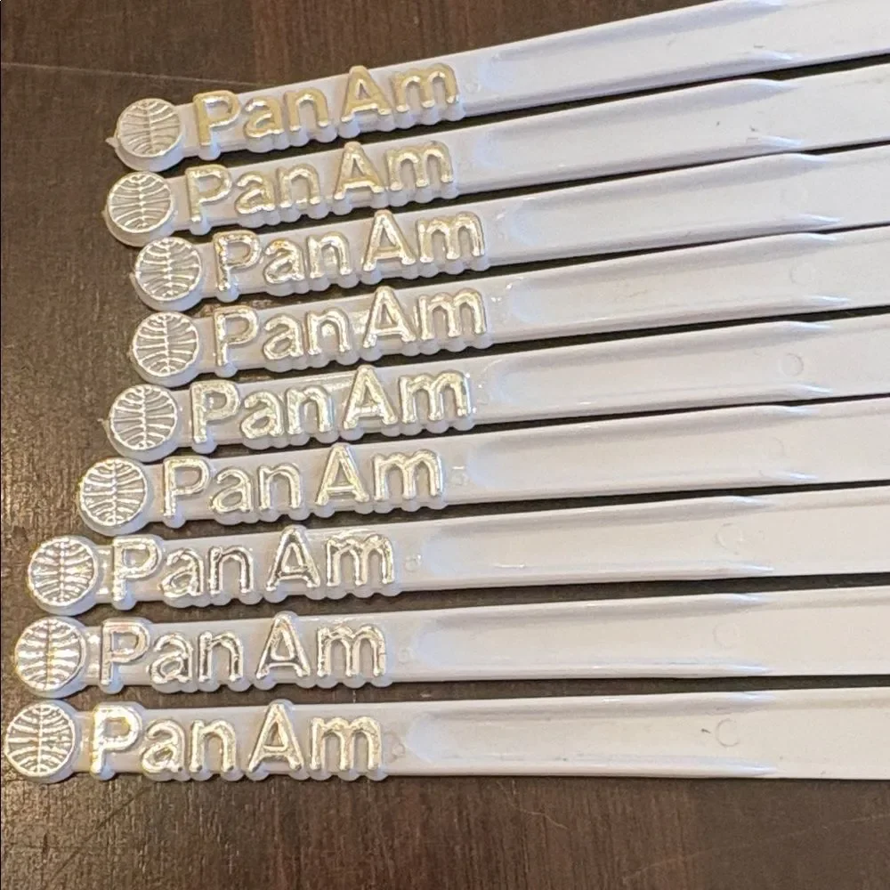 9 Vintage Pan Am Swizzle Sticks